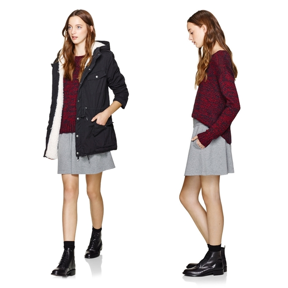 NWT Aritzia Talula Willoughby Skirt Grey Medium - Picture 1 of 15